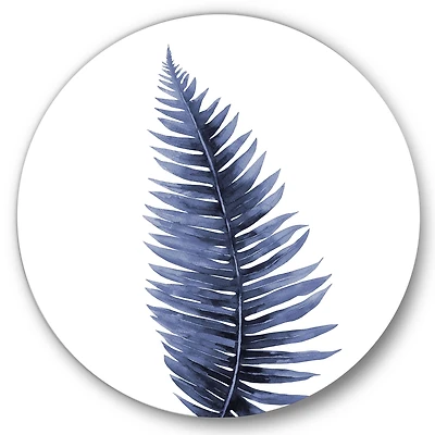 Designart - Tropical Blue Watercolour Leaves II