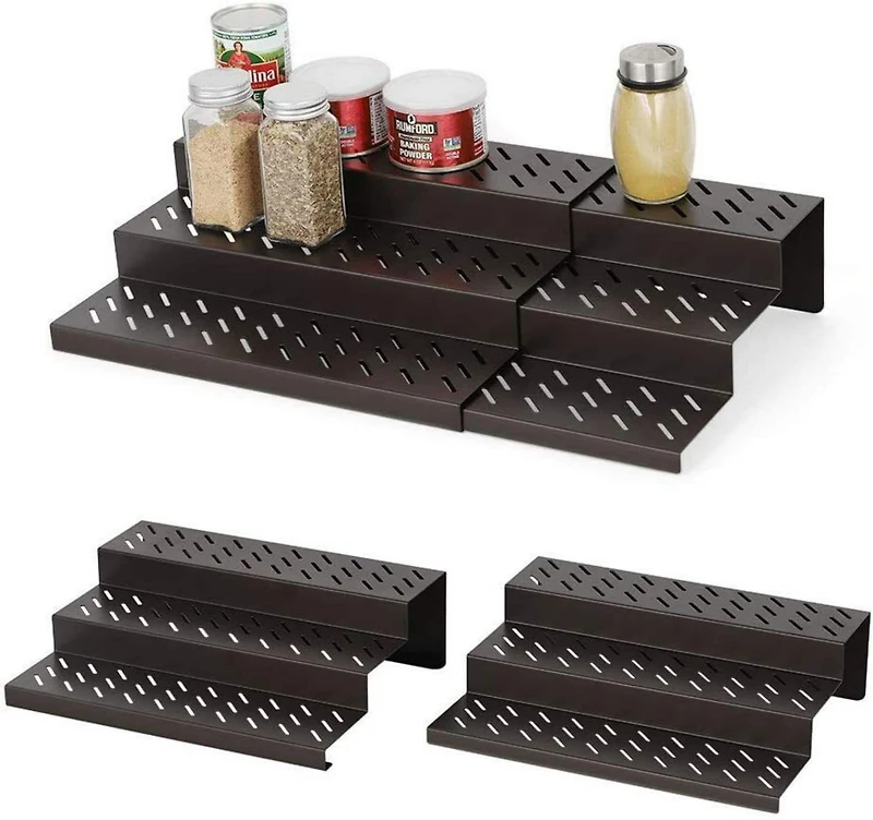 NEX™ Brown Adjustable 3-Tier Kitchen Storage Racks, 2ct.