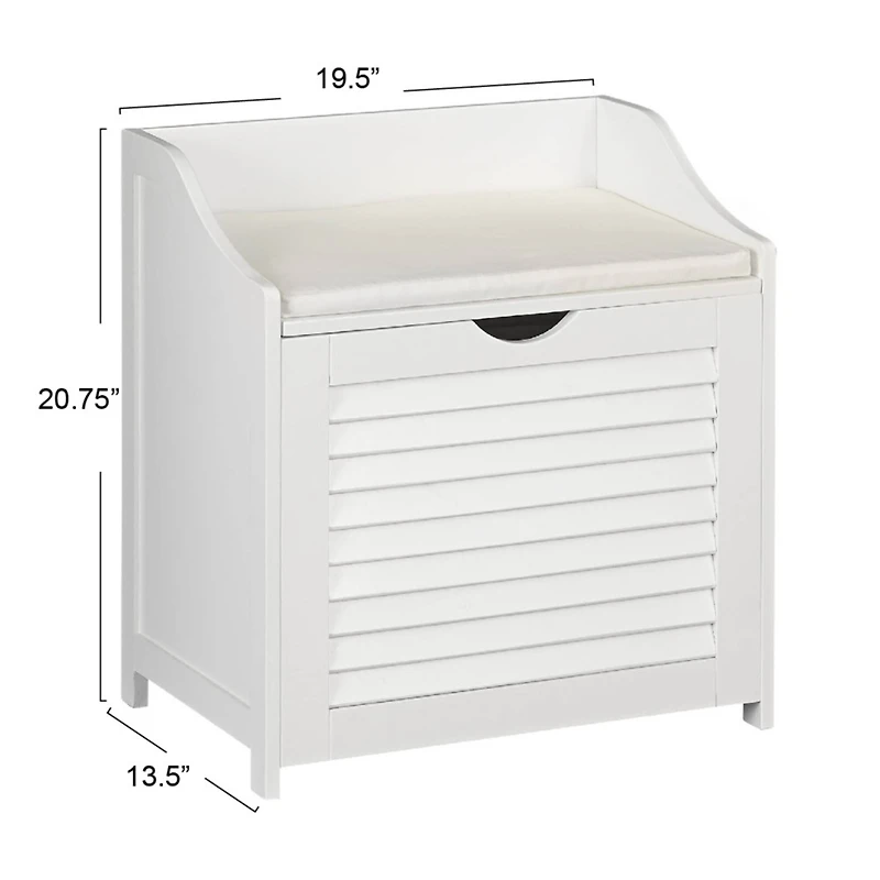 Household Essentials Single-Load Cabinet Hamper Seat