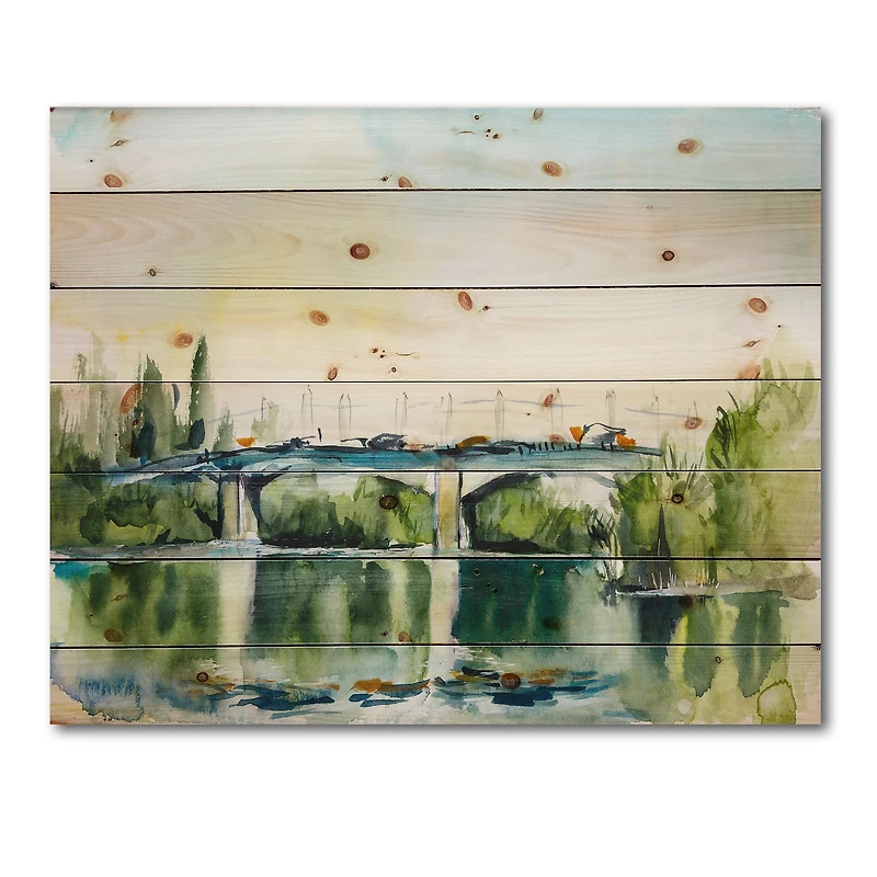 Designart - Landscape With Old Bridge In The Countryside
