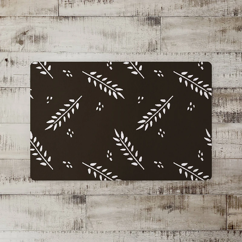 Simple Leaf Print 27" x 18" Floor Mat