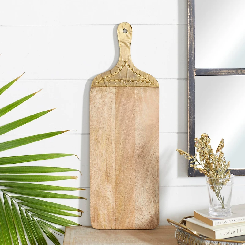 23" x 8" Brown Wood Natural Decorative Cutting Board