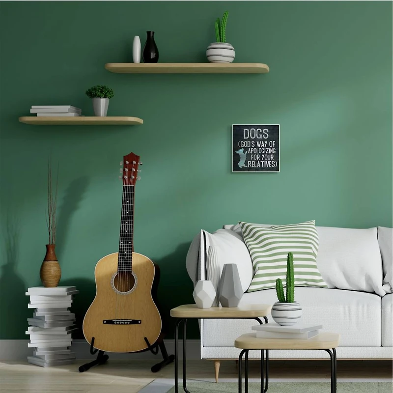 Stupell Industries Dogs are God's Apology Quote Spiritual Corgi Pet Phrase,12" x 12"