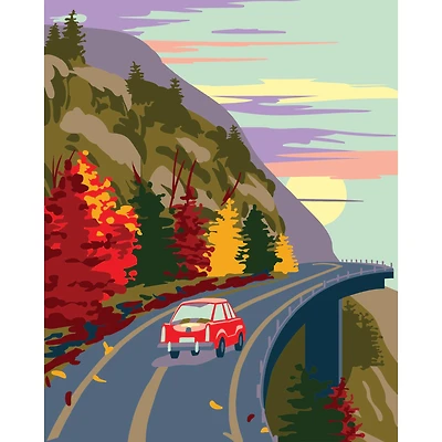 8" x 10" Road Trip Paint-by-Number Kit with Wood Display Hanger by Artist's Loft®