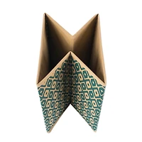 Teal Nonwoven Ikat Polyester Square Cube Set