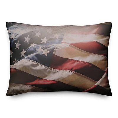 American Flag Throw Pillow