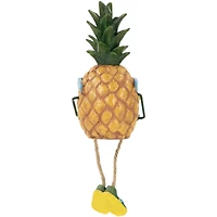 10" Tropical Boy Pineapple with Cocktail and Dangling Legs