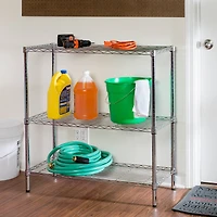 Honey Can Do Chrome 3-Tier Heavy-Duty Adjustable Shelf Storage Unit
