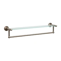 Organize It All Satin Nickel Glass Shelf & Towel Bar 