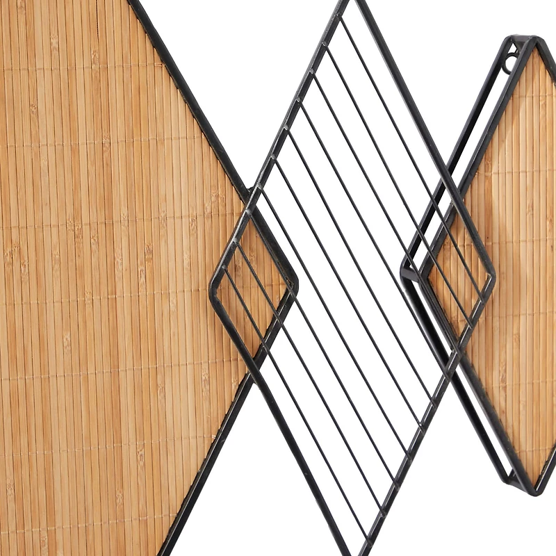 Brown Bamboo Modern Wall Decor, 42" x 2" x 22"