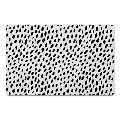 Black and White Spots 27" x 18" Floor Mat