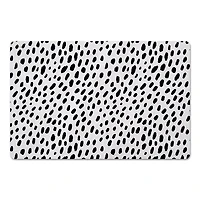 Black and White Spots 27" x 18" Floor Mat