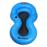 61" Inflatable Blue Chill Swimming Pool Floating Lounge Chair