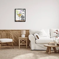 Stupell Industries Eat Drink & Be Scary Halloween Framed Floater Canvas Wall Art