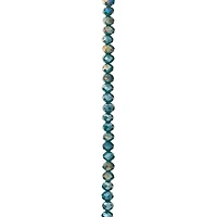 Aqua Rondelle Luster Glass Beads, 6mm by Bead Landing™