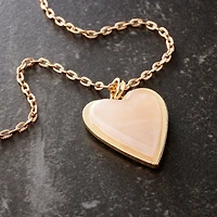 Gold & Rose Quartz Heart Pendant by Bead Landing™