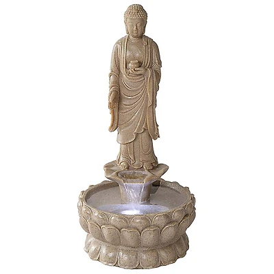 Design Toscano 2.7ft. Earth Witness Buddha Illuminated Garden Fountain