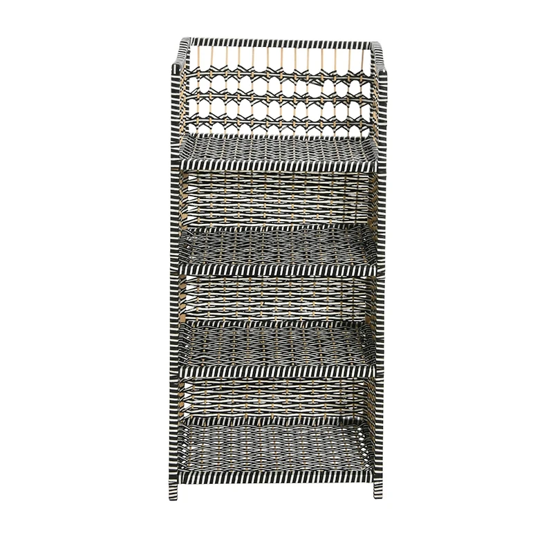 Household Essentials 39" Woven Paper Rattan Accent Shelf