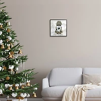 Stupell Industries Home Sweet Gnome Winter Snowflakes Framed Giclee Art