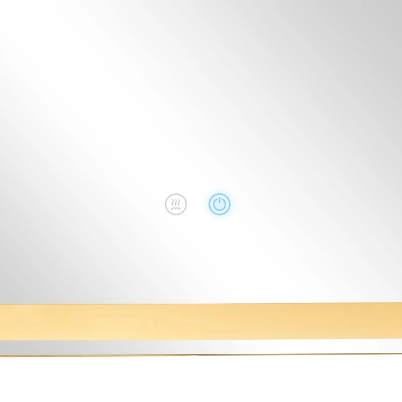 Clear Glass Modern Anti Fog Mirror, 47" x 2" x 30"