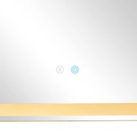 Clear Glass Modern Anti Fog Mirror, 47" x 2" x 30"