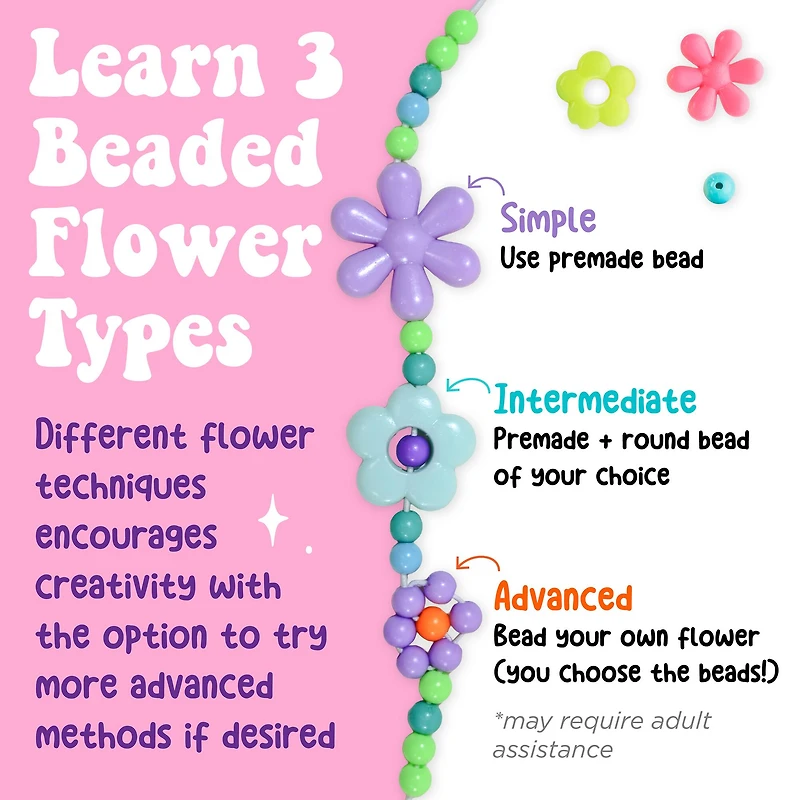 Creativity for Kids Beaded Flowers Bracelets Kit