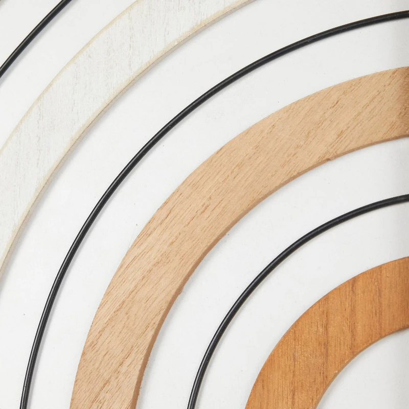 The Novogratz Brown Wood Geometric Wall Décor Set