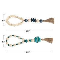 Hello Honey® Wood Beads with Jute Tassel Set