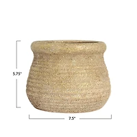 Hello Honey® 5.75" Gold Round Volcano Terra Cotta Planter