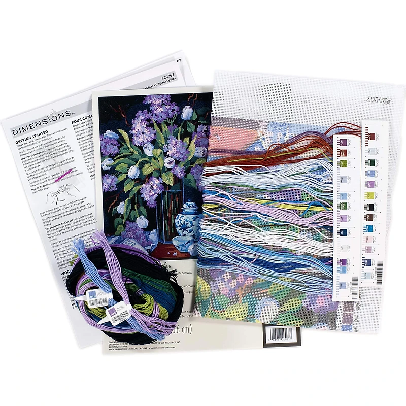 Dimensions® Tulips & Lilacs Needlepoint Kit