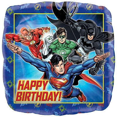 17" Justice League™ Birthday Mylar Balloon