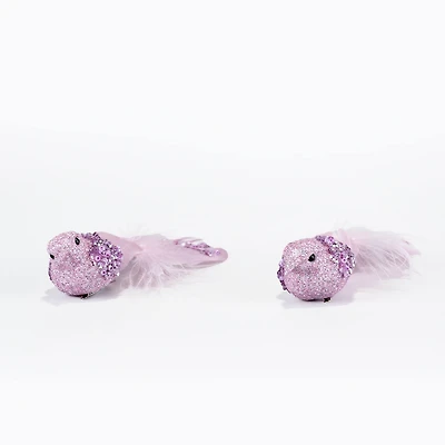 Pink Glitter Clip-On Birds, 2ct. by Ashland®
