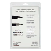 Tombow Grayscale Palette Dual Brush Pen Set