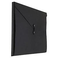 JAM Paper Black Kraft Portfolio with Button and String Tie Closure 9.25" x 14.375"