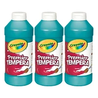 Crayola® 16oz. Turquoise Premier Tempera Paints, 3ct.