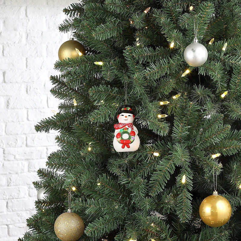 Mr. Christmas Nostalgic Ceramic Snowman Ornament 