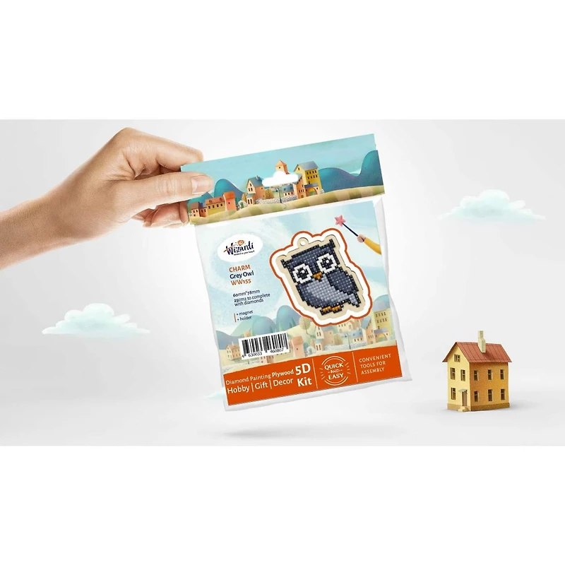 Wizardi Diamond Painting Kit Bear Mary