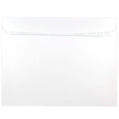 JAM Paper 9" x 12" White Booklet Peel & Seal Commercial Envelopes