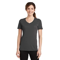 Port & Company® Neutrals Ladies Performance Blend V-Neck T-Shirt