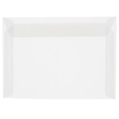 JAM Paper 8.75" x 11.5" Translucent Clear Vellum Envelopes, 25ct.