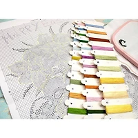 LetiStitch Three Chicks with Daffodils & Egg Counted Cross Stitch Kit