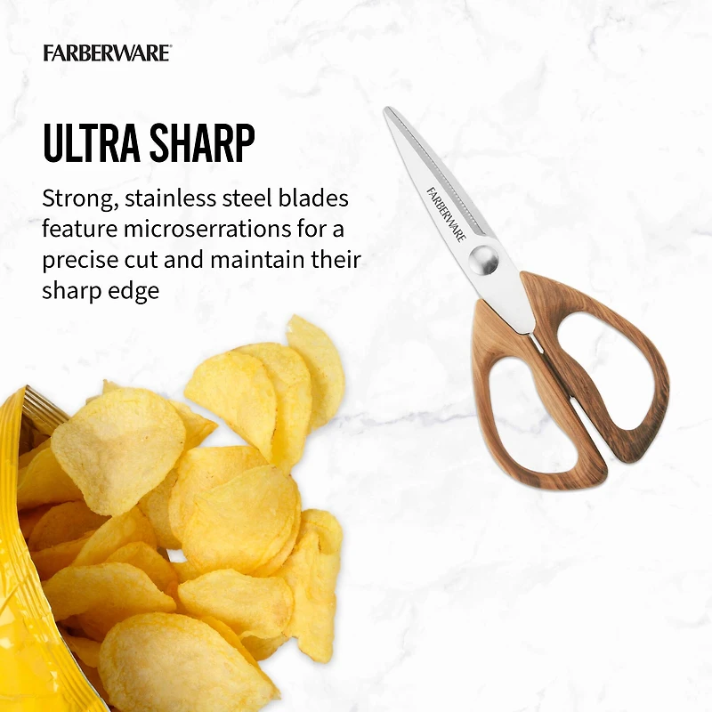 Farberware Faux Pecan All Purpose Shears