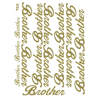 JAM Paper Brother Gold Standard Script Stickers