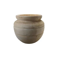 Hello Honey® 16.5" Round Paulownia Wood Planter