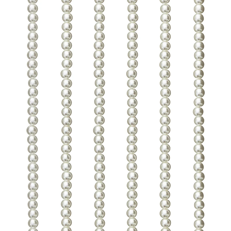 White Pearl Glass Beads, 4mm by Bead Landing™