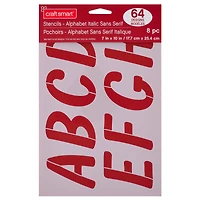 2.7" Italic Sans Serif Alphabet Stencils by Craft Smart®