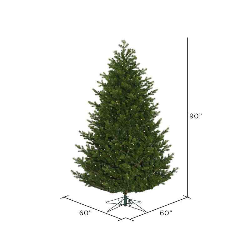 7.5ft. Pre-Lit Eagle Fraser Full Artificial Christmas Tree, Warm White Dura-Lit® LED Lights
