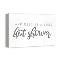 Long Hot Shower 18" x 12" Canvas Wall Art