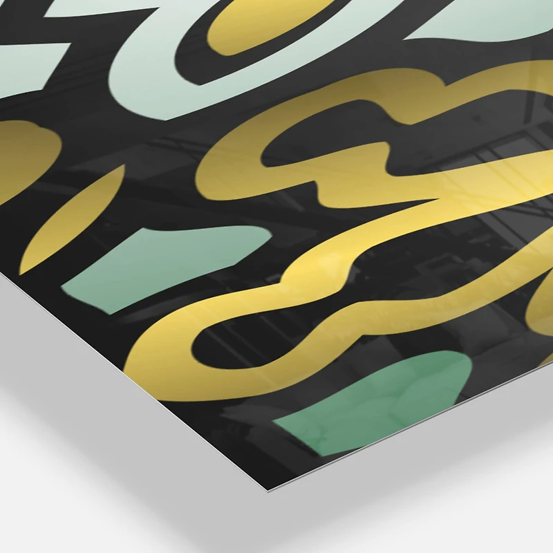 Designart 'Ethnic Floral Geometric Ornament Modern Rectangular Wall Clock