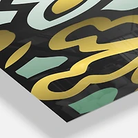 Designart 'Ethnic Floral Geometric Ornament Modern Rectangular Wall Clock